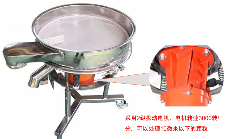 高頻篩特點(diǎn)：框體加高可防止?jié){液往外飛濺；加擋料板可加快排料，提高篩分效率